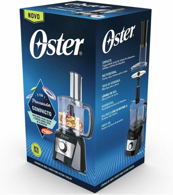 Multi Processador Compacto 3 em 1 Preto 300W OMPR670 220V Oster - Imagem 5