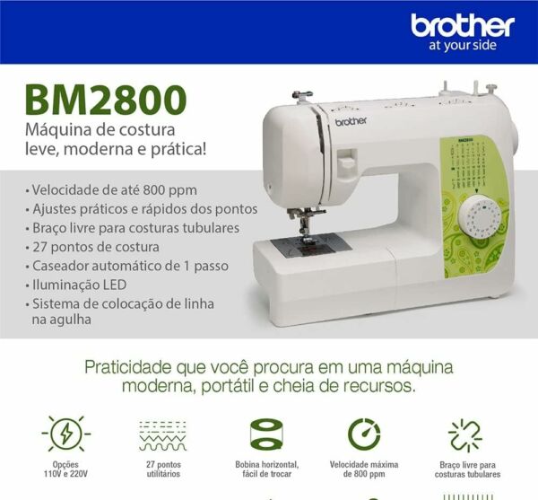 Máquina de Costura Doméstica BM2800 Brother - Imagem 4