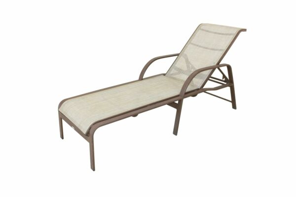 Espreguiçadeira Cadeira Chaise de Piscina e Jardim Tela Sling e Alumínio