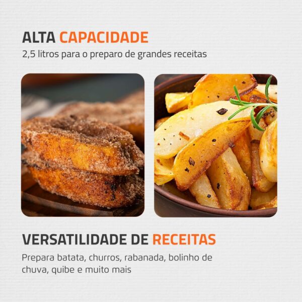 Fritadeira Elétrica Big Fry 2,5L Preto 1500W 220V Mondial - Imagem 5