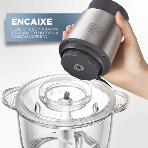 Miniprocessador Antiaderente Inox Gourmand Gris Modelo MP300G 127V Black Decker - Imagem 8