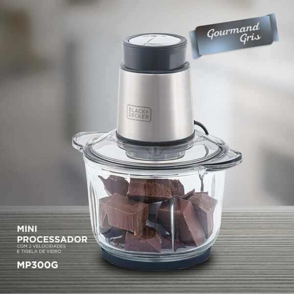 Miniprocessador Antiaderente Inox Gourmand Gris Modelo MP300G 127V Black Decker - Imagem 7