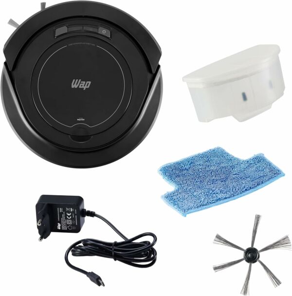 Aspirador de Pó Robô, Automático 3 em 1 Varre, Aspira, Passa Pano, MOP para Limpeza, 30W, Bateria Recarregável, Bivolt, Preto - Imagem 6