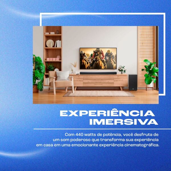Barra de Som Soundbar Cinema SB580 Subwoofer Dolby Atmos 440W RMS JBL - Imagem 3