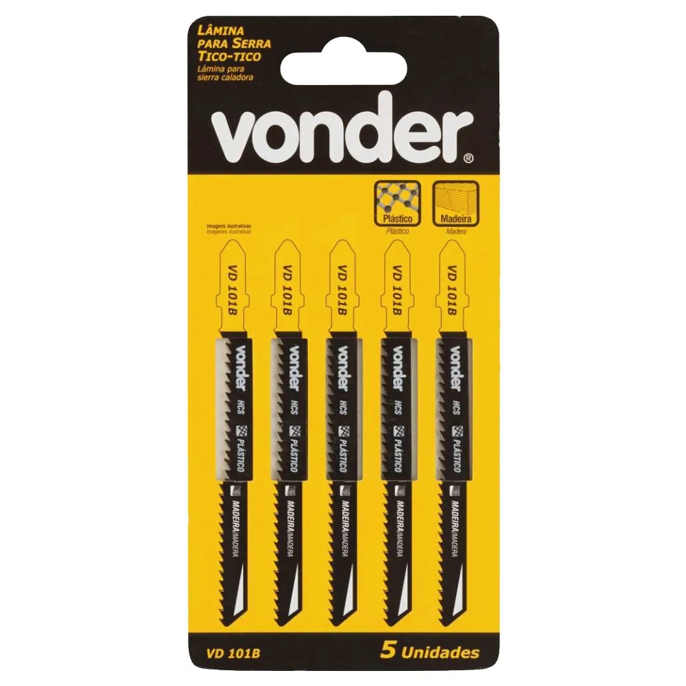 Jogo De Lâminas Para Serra Tico Tico VD 101B-UN - Vonder