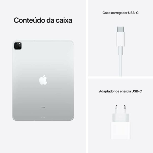 IPad Pro Apple Wi-Fi de 12,9 Polegadas Wi-Fi + Cellular 1 TB Prateado - Imagem 2
