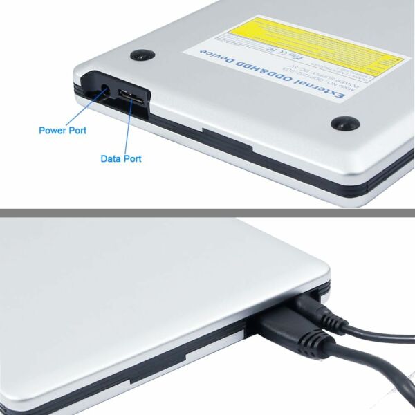 Leitor Gravador de DVD Externo Usb 3.0 Portátil Externo 6X BD-R Blu-Ray Burner Pop-Up Drive Óptico para Asus ZenBook Pro Duo - Imagem 5