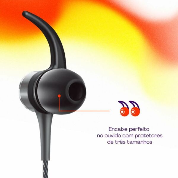 Fone de Ouvido Flex Digital com Fio Intra Auricular Conector USB-C Microfone Ponteiras Magnéticas Controlador Multifunções ESFNUSG Cinza Espacial Geonav - Imagem 6