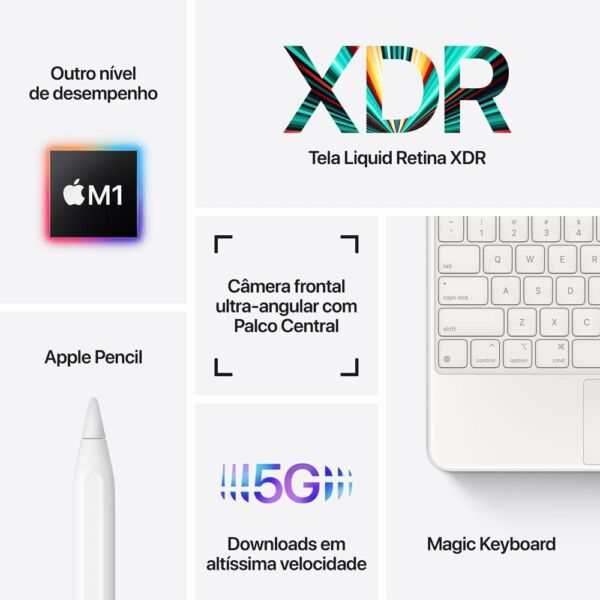 IPad Pro Apple Wi-Fi de 12,9 Polegadas Wi-Fi + Cellular 1 TB Prateado - Imagem 4