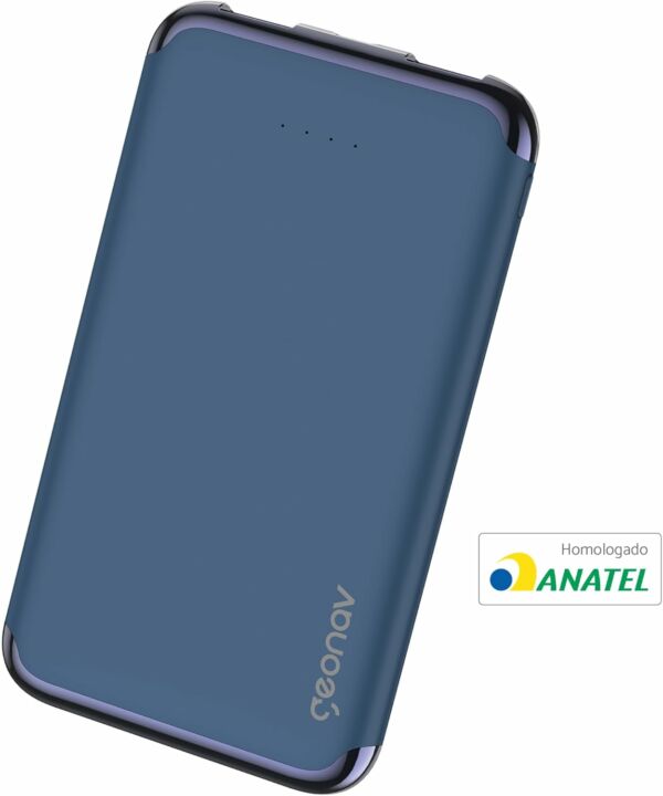 Bateria Externa Portátil Power Bank 6.000mAh PB6KMB Azul Geonav - Imagem 3
