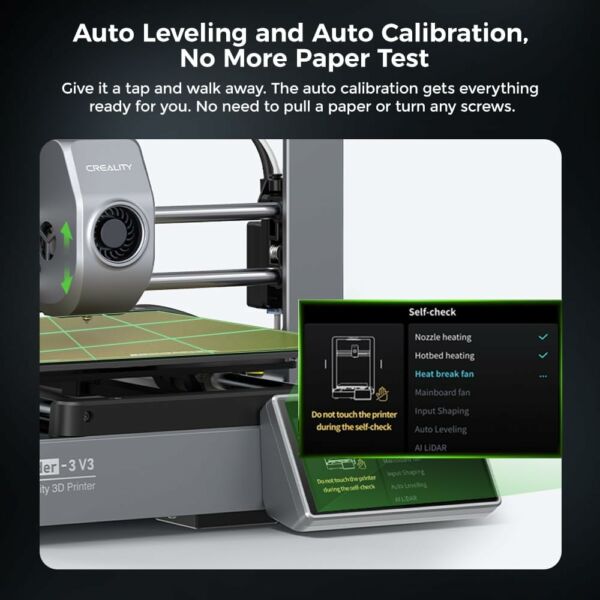 Impressora 3D oficial Creality Ender 3 V3 velocidade de impressão de 600 mm/s Atualizada com Sistema Core XZ Motion Extrusão sem Obstruções Aquecedor Hotend de 60 W e 300 ℃ Nivelamento Automático - Imagem 5