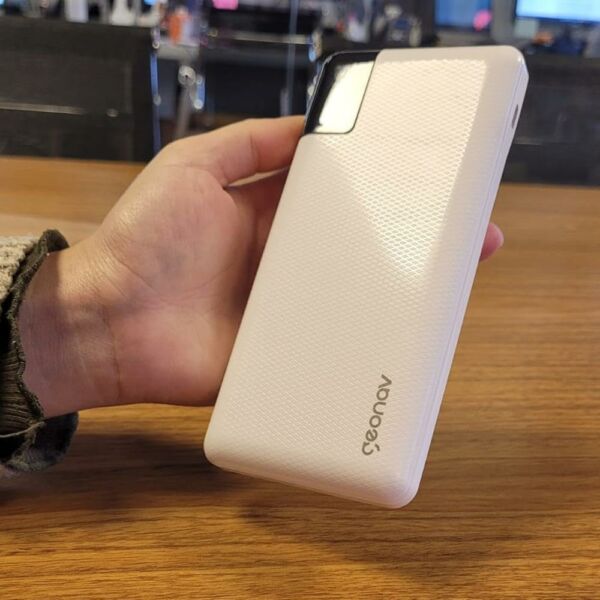 Bateria Externa Portátil Power Bank 10.000mAh Led Indicador de Bateria PB10KWT Branco Geonav - Imagem 6