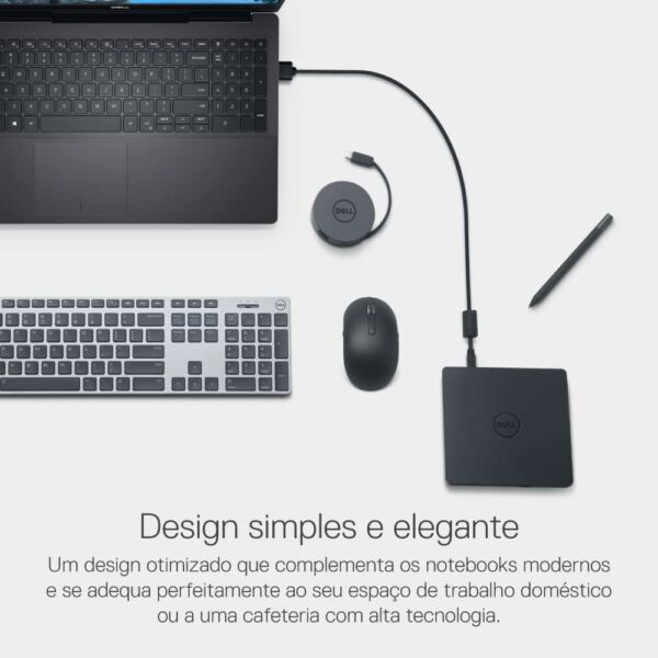 Gravador DVD Externo Dell Slim Portátil USB Preto DW316 - Imagem 7