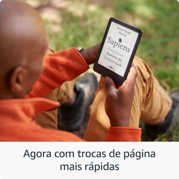 Kindle 16 GB Modelo 2024 Leve Compacto Com tela antirreflexo Trocas de Página mais Rápidas Luz Frontal Ajustável Bateria de Longa Duração Cor Preta - Imagem 7