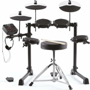 Bateria Eletrônica Alesis Turbo Mesh 7 peças 120 Sons e Rack Som Realista Conexão USB MIDI