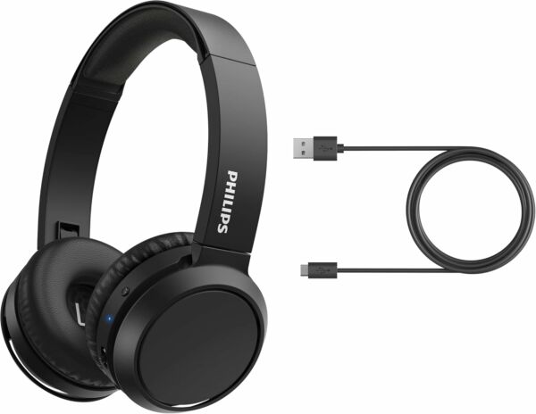 Fone de Ouvido Philips Bluetooth on-ear com Microfone Headphone Reforço de Graves Energia para 29 Horas cor Preto TAH4205BK/00 - Imagem 3
