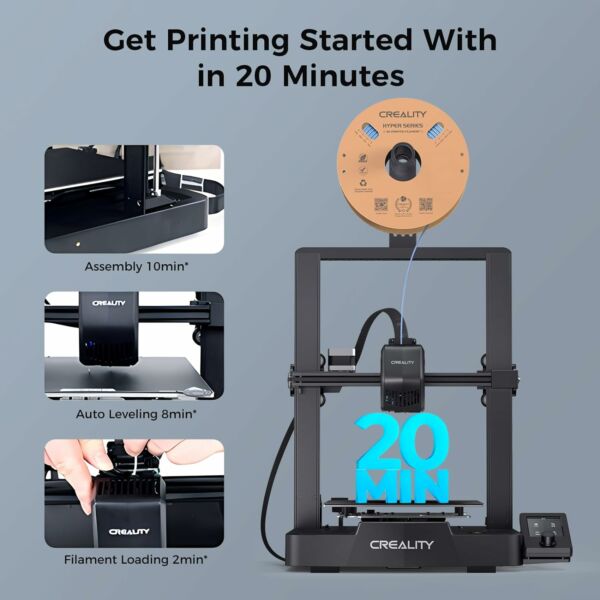 Impressora 3D Oficial Creality Ender 3 V3 SE Atualizada Ender 3 250 mm/s 2500 mm/s² Rápida CR Touch com Nivelamento Automático Extrusora Direta PC Spring Steel - Imagem 2