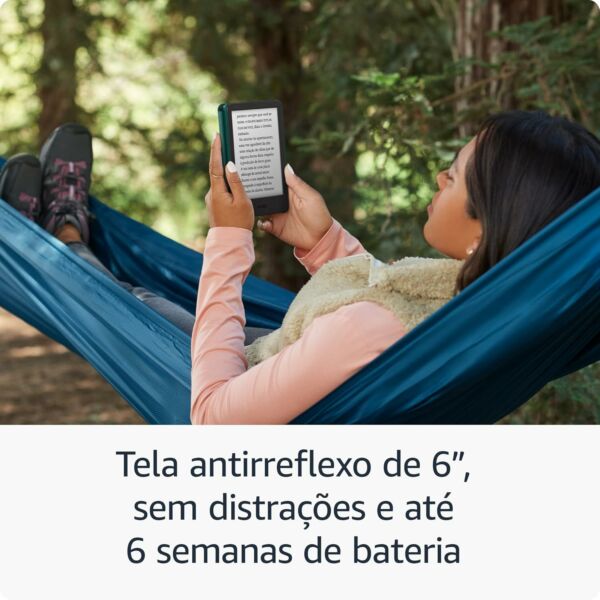 Kindle 16 GB Modelo 2024 Leve Compacto Com tela antirreflexo Trocas de Página mais Rápidas Luz Frontal Ajustável Bateria de Longa Duração Cor Preta - Imagem 8