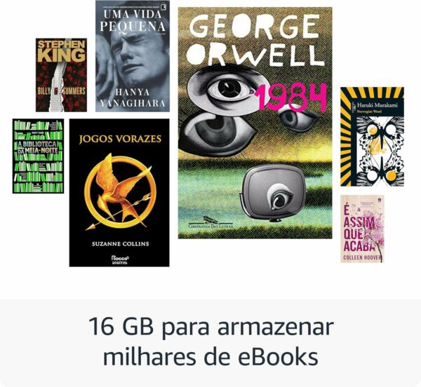 Kindle 16 GB Modelo 2024 Leve Compacto Com tela antirreflexo Trocas de Página mais Rápidas Luz Frontal Ajustável Bateria de Longa Duração Cor Preta - Imagem 4