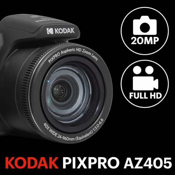 Câmera Digital PIXPRO FZ55-BK Zoom Óptico Full HD LCD KODAK - Imagem 3
