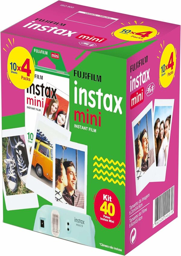 Filme Instax Fujifilm Mini Com 40 Fotos Borda Branca Foto Colorida - Imagem 3