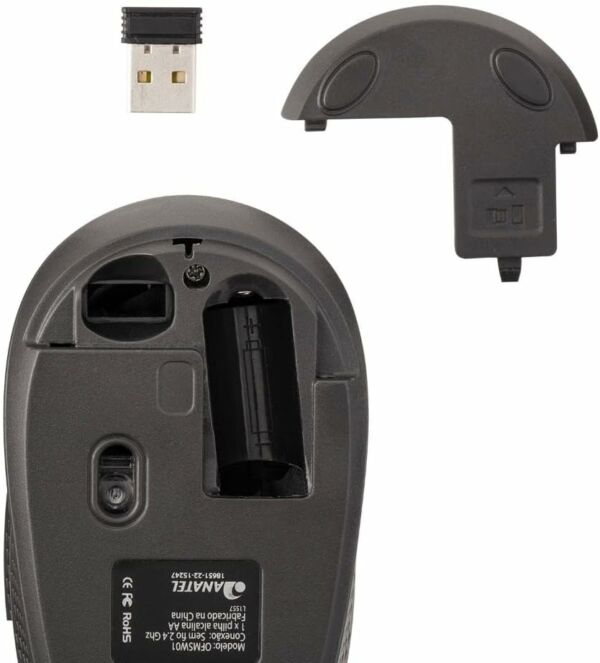 Mouse sem Fio 2.4 Ghz até 1600DPI 4 Botões Sensor Óptico OFMSW01 Geonav - Imagem 7