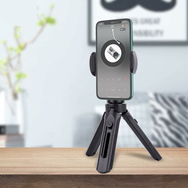 Mini Tripe Suporte Para Celular Smartphone Universal De Mesa Articulado Tripod - Imagem 9
