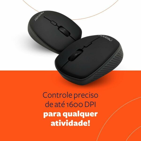 Mouse sem Fio 2.4 Ghz até 1600DPI 4 Botões Sensor Óptico OFMSW01 Geonav - Imagem 5