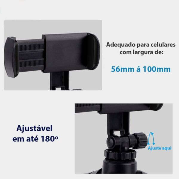 Mini Tripe Suporte Para Celular Smartphone Universal De Mesa Articulado Tripod - Imagem 5