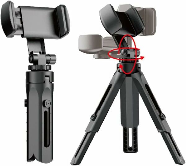 Mini Tripe Suporte Para Celular Smartphone Universal De Mesa Articulado Tripod - Imagem 4