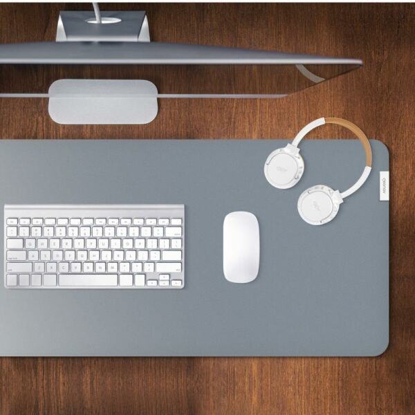 Mouse Pad Desk Impermeável e Antiderrapante Macio 80x30cm OFDP01GR Cinza Geonav - Imagem 5