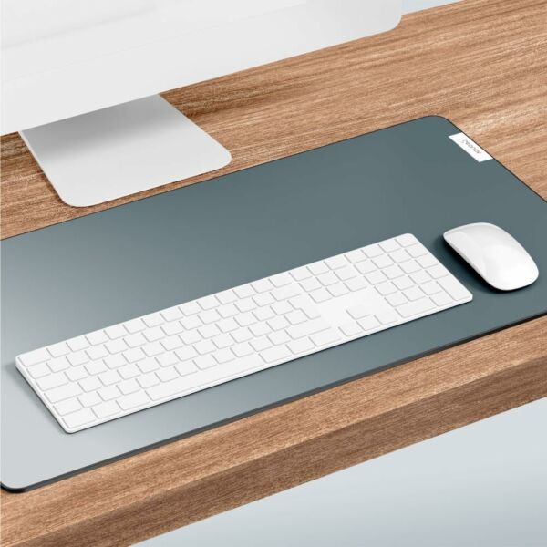 Mouse Pad Desk Impermeável e Antiderrapante Macio 80x30cm OFDP01GR Cinza Geonav - Imagem 4