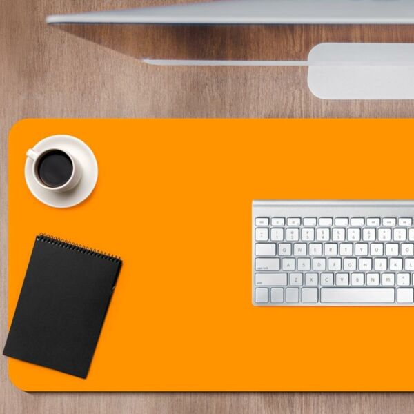 Mouse Pad Desk Tecido Sintético Macio Dupla Face 80x30cm OFDP02BK Preto e Caramelo Geonav - Imagem 6